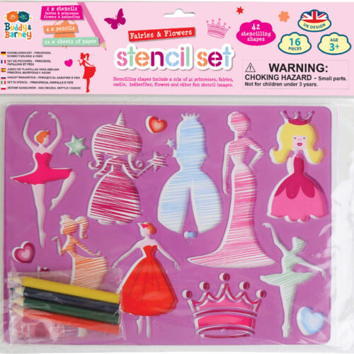 סט שבלונות ועפרונות פיות   (1 כמות = 3 יח')