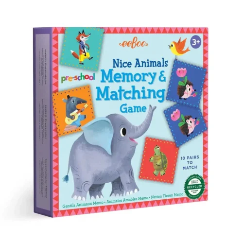 משחק זכרון חיות חדש לגיל 3