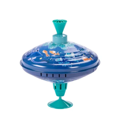 סביבון פח ענק ירוק - הים