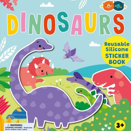 ספר מדבקות סיליקון - דינוזאורים