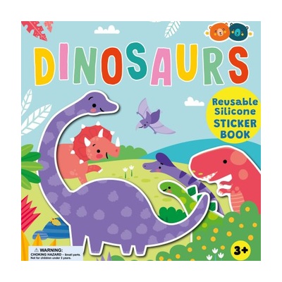 ספר מדבקות סיליקון - דינוזאורים